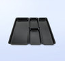 Delfin - Market Tray 2.25 Gal Black Acrylic Rectangle Bowl (6 Per Case) - DFBRC301010