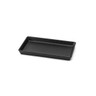 Delfin - Linen 10" x 6" Black Melamine Rectangle Tray (10 Per Case) - DFTRC106LT010