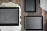 Delfin - Linen 10" x 6" Black Melamine Rectangle Tray (10 Per Case) - DFTRC106LT010