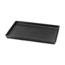 Delfin - Linen 14" x 10" Black Melamine Rectangle Tray (10 Per Case) - DFTRC1410LT010