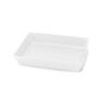 Delfin - Linen 3.25 Qt White Melamine Rectangle Bowl (5 Per Case) - DFBRC1210LT020