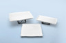 Delfin - Cafe 17" x 13" White Melamine Rectangle Tray (5 Per Case) - DFTRC1713CF020