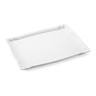 Delfin - Cafe 17" x 13" White Melamine Rectangle Tray (5 Per Case) - DFTRC1713CF020