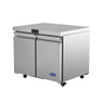 Atosa - 36" Undercounter Refrigerator w/ 2 Solid Swing Doors - AUR36SD
