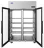 Atosa - 52" Pass-Thru Refrigerator w/ Front Glass & Rear Solid Doors - PLUS-R2-GS-S-PT