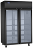Atosa - 52" Black Pass-Thru Refrigerator w/ Front & Rear Glass Doors - PLUS-F2B-GD-S-PT