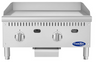 Atosa - 24" Thermostatic Polished Steel Gas Griddle - ATG-2424-S