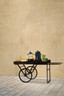 Mogogo - Cantine 145.5" x 18" x 73.5" Dark Brown Bamboo Cart W/ Black Wheels - MGCCNT04DSXX