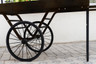 Mogogo - Cantine 145.5" x 18" x 73.5" Dark Brown Bamboo Cart W/ Black Wheels - MGCCNT04DSXX