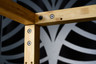 Mogogo - Canvas 145" x 18" x 73.4" Bamboo / Brushed Stainless Steel Wine Display Rack W/ Casters - MGCCAN06NSXW