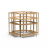 Mogogo - Canvas 84.8" x 73" Bamboo / Brushed Stainless Steel Center Stage Display - MGCCAN19NSXF