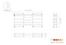 Mogogo - Canvas 141.5" x 18" x 73" Dark Brown Bamboo / Brushed Copper Back Bar Unit - MGCCAN05DCXF