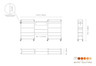 Mogogo - Canvas 141.5" x 18" x 73" Bamboo / Brushed Stainless Steel Back Bar Unit - MGCCAN05NSXF