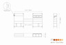 Mogogo - Canvas 141.5" x 18" x 73" Dark Brown Bamboo / Brushed Copper Coffee Lounge - MGCCAN07DCXF