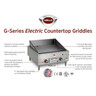 Wells - 22.5" x 18.3" Electric Countertop Griddle 380/415V - G-13