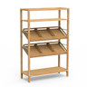 Mogogo - Canvas 48.5" x 18" x 73" Bamboo / Brushed Stainless Steel Farm To Table Station - MGCCAN04NSXF