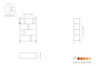 Mogogo - Canvas 48.5" x 18" x 73" Dark Brown Bamboo / Brushed Copper Room Divider - MGCCAN08DCXF