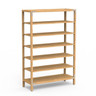 Mogogo - Canvas 48.5" x 18" x 73" Bamboo / Brushed Stainless Steel Five Shelf Unit - MGCCAN09NSXF