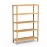 Mogogo - Canvas 48.5" x 18" x 73" Bamboo / Brushed Stainless Steel Three Shelf Unit - MGCCAN14NSXF
