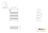 Mogogo - Canvas 48.5" x 18" x 73" Bamboo / Brushed Stainless Steel Angled Shelf Unit W/ Sign - MGCCAN16NSXF
