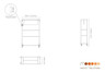 Mogogo - Canvas 48.5" x 18" x 73" Dark Brown Bamboo / Brushed Copper Dessert Station W/ Sign & Casters - MGCCAN15DCXW