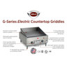 Wells - 34.25" x 18.3" Electric Countertop Griddle 380/415V - G-19