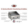 Wells - 34.25" x 24.3" Electric Countertop Griddle 240V - G-23