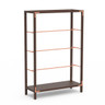 Mogogo - Canvas 48.5" x 18" x 73" Dark Brown Bamboo / Brushed Copper Hanging Unit - MGCCAN10DCXF