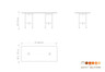Copy of Mogogo - Clix 72" x 30" x 30" Mango Wood / Brushed Brass Rectangular Catering Table - MGCCVG01WBXX