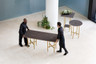 Copy of Mogogo - Clix 72" x 30" x 30" Mango Wood / Brushed Brass Rectangular Catering Table - MGCCVG01WBXX