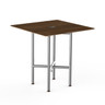 Mogogo - Clix 30" x 30" x 30" Mango Wood / Brushed Stainless Steel Square Catering Table - MGCCVS01WSXX