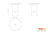 Mogogo - Clix 30" x 30" Mango Wood / Brushed Brass Round Catering Table - MGCCVR01WBXX