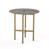 Mogogo - Clix 30" x 30" Grey Slate / Brushed Brass Round Catering Table - MGCCVR01GBXX