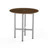 Mogogo - Clix 30" x 30" Mango Wood / Brushed Stainless Steel Round Catering Table - MGCCVR01WSXX
