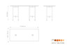 Mogogo - Clix 72" x 30" x 36" Mango Wood / Brushed Brass Rectangular Catering Table - MGCCYG01WBXX