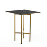Mogogo - Clix 30" x 30" x 36" Black Marble / Brushed Brass Square Catering Table - MGCCYS01MBXX