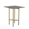 Mogogo - Clix 30" x 30" x 36" Grey Slate / Brushed Brass Square Catering Table - MGCCYS01GBXX