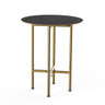 Mogogo - Clix 30" x 36" Black Marble / Brushed Brass Round Catering Table - MGCCYR01MBXX