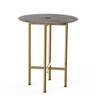 Mogogo - Clix 30" x 36" Grey Slate / Brushed Brass Round Catering Table - MGCCYR01GBXX