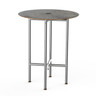 Mogogo - Clix 30" x 36" Grey Slate / Brushed Stainless Steel Round Catering Table - MGCCYR01GSXX