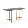 Mogogo - Clix 72" x 30" x 42" Grey Slate / Brushed Brass Rectangular Catering Table - MGCCZG01GBXX
