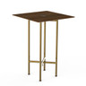 Mogogo - Clix 30" x 30" x 42" Mango Wood / Brushed Brass Square Catering Table - MGCCZS01WBXX