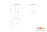 Mogogo - Clix 30" x 30" x 42" Mango Wood / Brushed Brass Square Catering Table - MGCCZS01WBXX