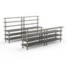 Mogogo - Modular 142" x 46" x 71" Grey Slate / Brushed Stainless Steel Double Bar Station - MGCMLC11GSXF