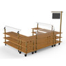 Mogogo - Modular 130" x 100" x 94" Bamboo / Brushed Brass Deli Station W/ Casters - MGCMLB18BBXW