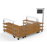 Mogogo - Modular 130" x 100" x 94" Bamboo / Brushed Stainless Steel Deli Station W/ Casters - MGCMLB18BSXW