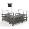 Mogogo - Modular 100.5" x 94.5" Grey Slate / Brushed Stainless Steel Self-Service Salad Station W/ Casters - MGCMLB06GSXW