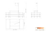 Mogogo - Modular 130" x 71" x 106" Grey Slate / Brushed Brass Market Square W/ Casters & Sign - MGCMLB07GBXW
