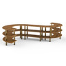 Mogogo - Modular 141" x 129" x 35" Bamboo / Brushed Brass Medium S Buffet Station - MGCMSB02BBXF