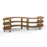 Mogogo - Modular 141" x 76" x 35" Bamboo / Brushed Brass Small S Buffet Station - MGCMSB03BBXF